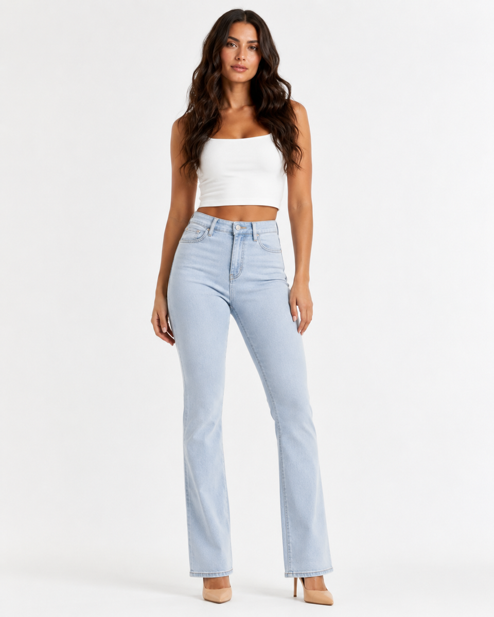 Sculpting High-Waist Flare Jeans