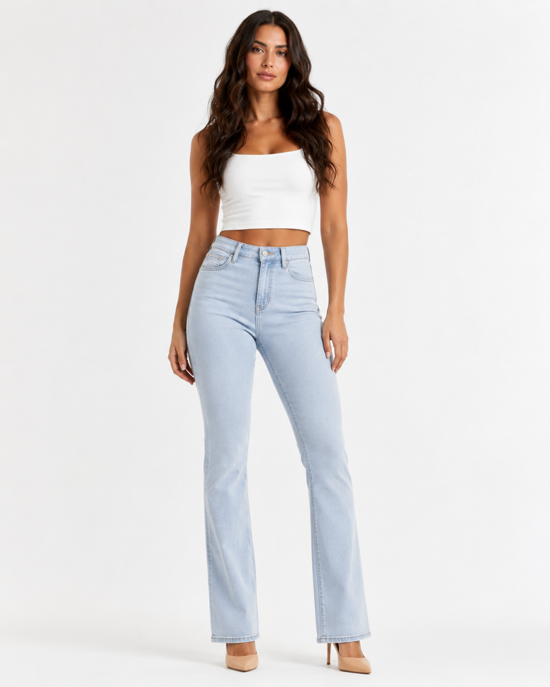 Sculpting High-Waist Flare Jeans