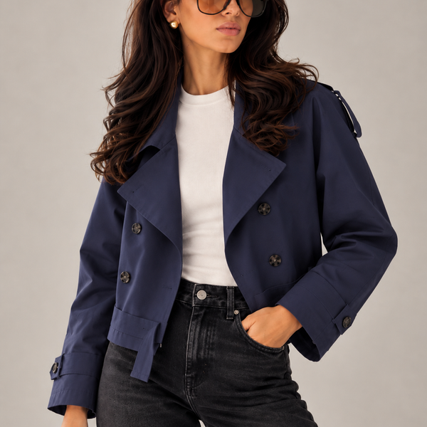 The Essential Cropped Trench Coat