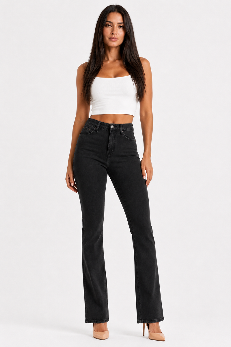 Sculpting High-Waist Flare Jeans