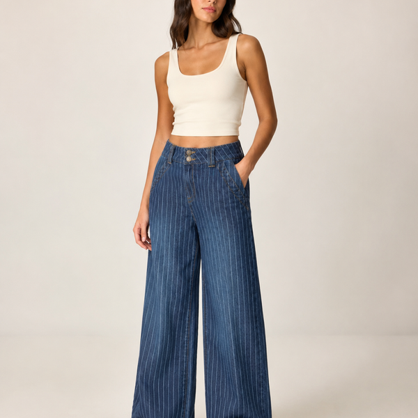 Tailored Wide-Leg Jeans