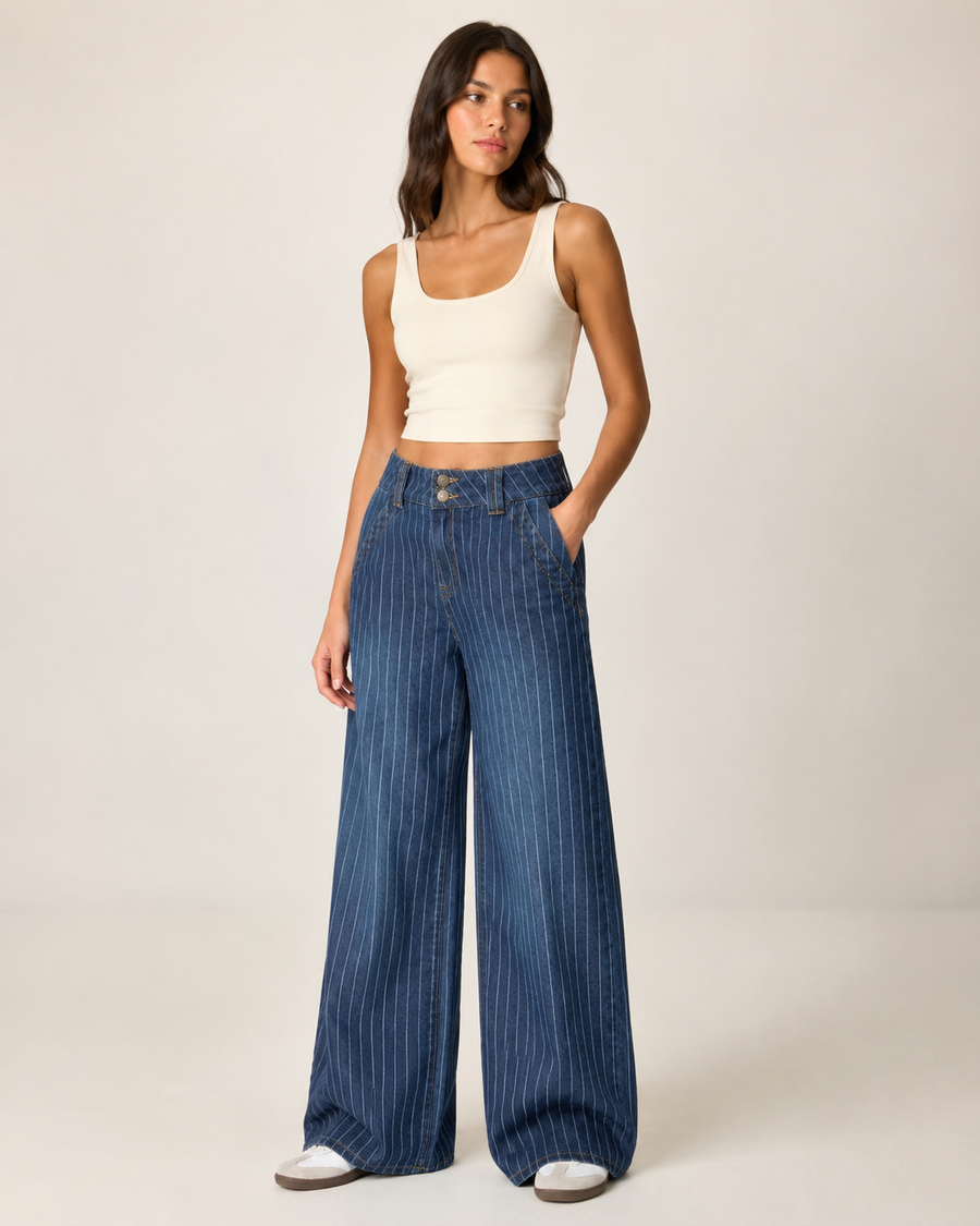 Tailored Wide-Leg Jeans