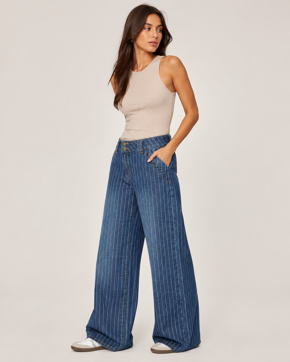 Tailored Wide-Leg Jeans