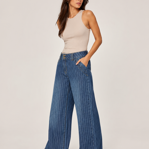 Tailored Wide-Leg Jeans