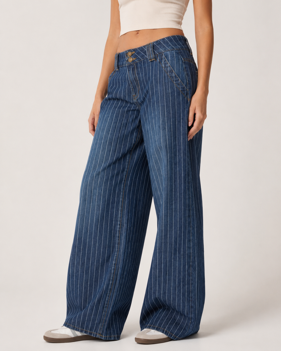Tailored Wide-Leg Jeans