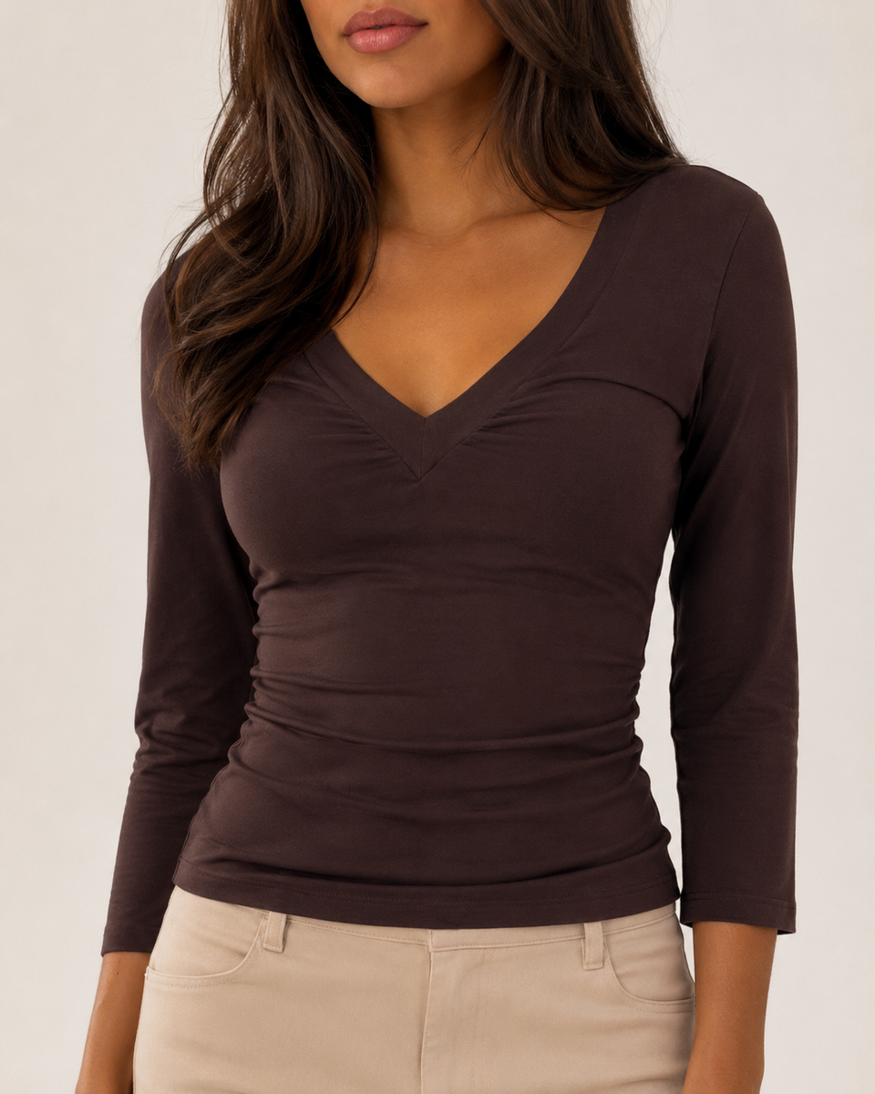 Sculpting V-Neck T-Shirt