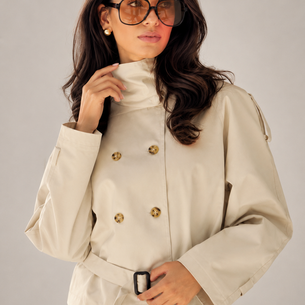 The Essential Cropped Trench Coat