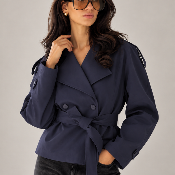 The Essential Cropped Trench Coat